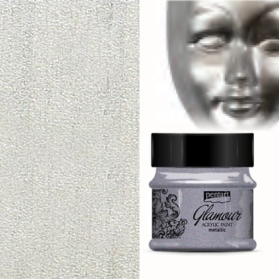 Glamour metalik akrilna boja, 50 ml - platina
