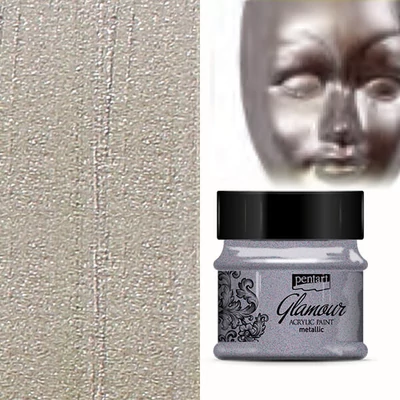 Glamour metalik akrilna boja, 50 ml - antikno srebro