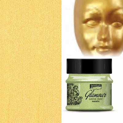 Glamour metalik akrilna boja, 50 ml - zlatna