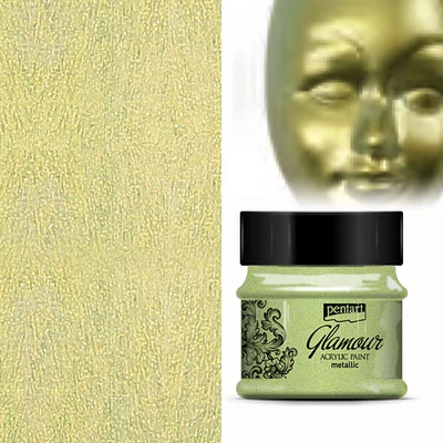 Glamour metalik akrilna boja, 50 ml - zeleno zlato