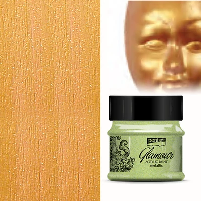 Glamour metalik akrilna boja, 50 ml - crveno zlato