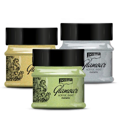 Glamour metalik akrilna boja, 50 ml - u raznim bojama