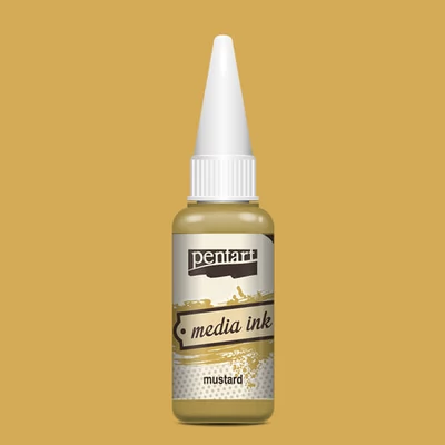 Tinta Pentart Media, tinta boja, 20 ml - senf