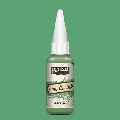 Pentart Media tinta, tuš boja, 20 ml - list grožđa