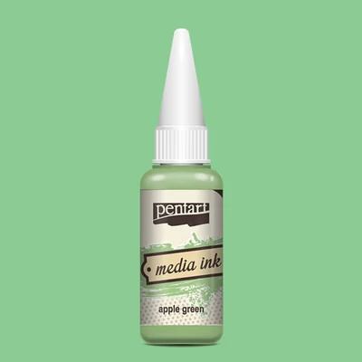 Tinta Pentart Media, tinta boja, 20 ml - zelena jabuka