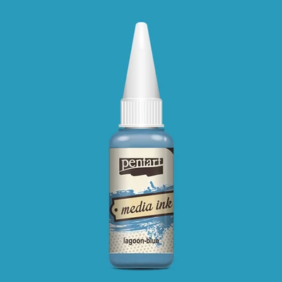 Tinta Pentart Media, tinta boja, 20 ml - lagoon blue