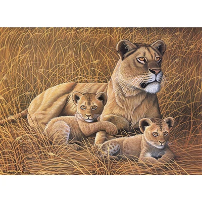 Set za bojanje s brojevima, akrilna boja+kist, 29x39 cm - afrički lav
