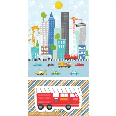 Patchwork tkanina - Windham Fabrics - Around Town 51836P-X Panel, 60 cm