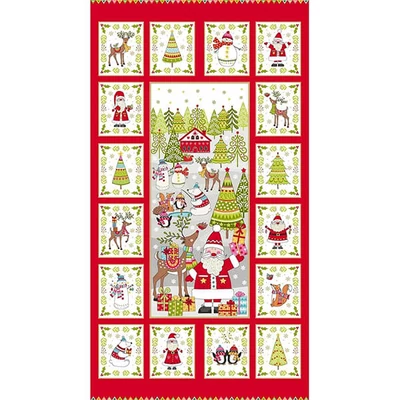 Patchwork materijal - Makower - Festive Christmas 2019 2106-1 Panel, 60cm