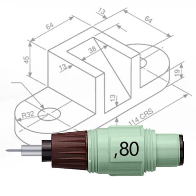 Rotring Isograph pero - 0,80 mm