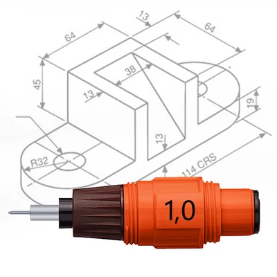 Rotring Isograph pero - 1,00 mm