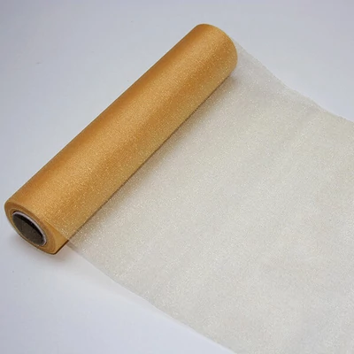 Središnji dio od organze, 23,5 cm, 10 metara - 345, tamno krem boje