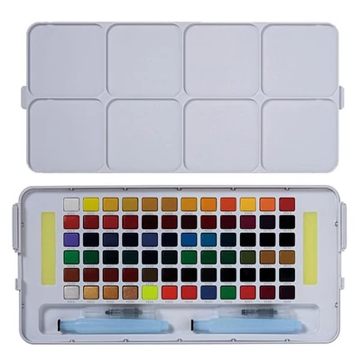 Set svilenkastih akvarelnih boja Sakura Koi, 72 kom + kist za spremnik za vodu