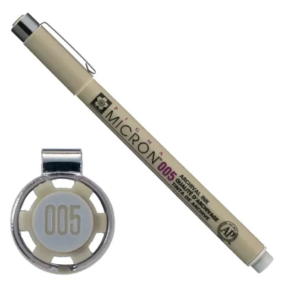 Olovka za tehničko crtanje Sakura Pigma Micron 005, 0,2 mm - svijetlo siva