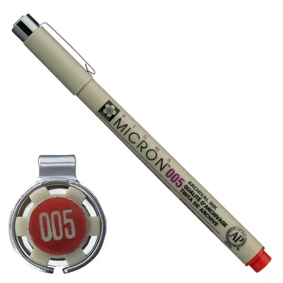 Olovka za tehničko crtanje Sakura Pigma Micron 005, 0,2 mm - crvena