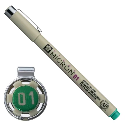 Olovka za tehničko crtanje Sakura Pigma Micron 01, 0,25 mm - zelena