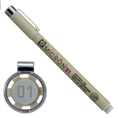 Olovka za tehničko crtanje Sakura Pigma Micron 01, 0,25 mm - svijetlo siva
