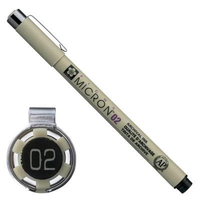 Olovka za tehničko crtanje Sakura Pigma Micron 02, 0,3 mm - crna