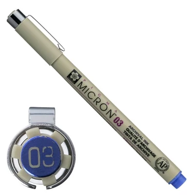 Olovka za tehničko crtanje Sakura Pigma Micron 03, 0,35 mm - plava