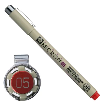 Olovka za tehničko crtanje Sakura Pigma Micron 05, 0,45 mm - crvena