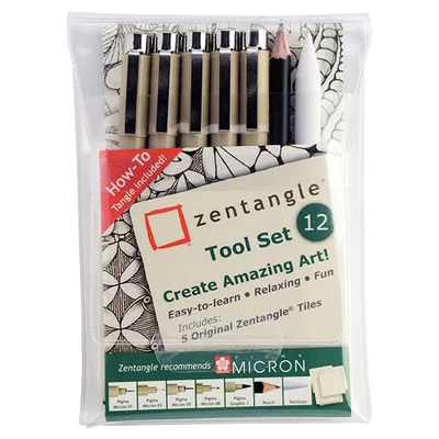 Sakura Pigma Micron set crtaćih olovki - 12 kom, Zentangle tool set