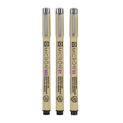 Sakura Pigma Micron set tehničkih olovki za crtanje - 3 kom, 005-01-03