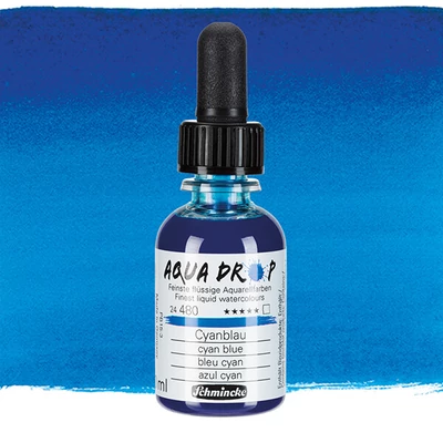 Schmincke Aqua Drop tekuća akvarel boja, 30 ml - 480, cijan plava