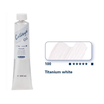 Schmincke College uljana boja, 200 ml - 100, titanium white