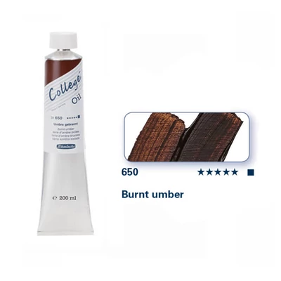 Schmincke College uljana boja, 200 ml - 650, burnt umber