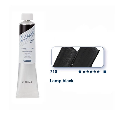 Schmincke College uljana boja, 200 ml - 710, lamp black