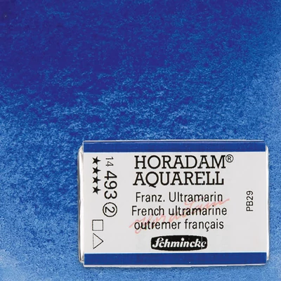 Schmincke Horadam akvarel boja, 1/1 svilenkasta, granulacija - 493, francuski ultramarin