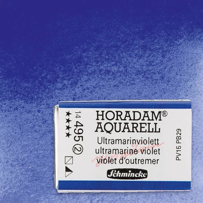 Schmincke Horadam akvarel boja, 1/1 svilenkasta, granulacija - 495, ultramarin ljubičasta