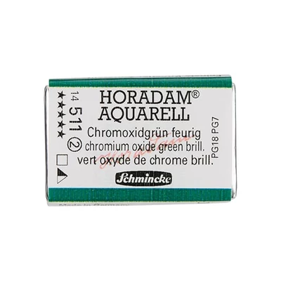 Schmincke Horadam akvarel boja, 1/1 svilenkasta, granulacija - 511, krom oksid zeleni briljant