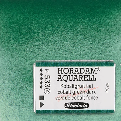 Schmincke Horadam akvarel boja, 1/1 svilenkasta, granulacija - 533, kobalt zelena tamna