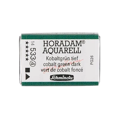Schmincke Horadam akvarel boja, 1/1 svilenkasta, granulacija - 533, kobalt zelena tamna