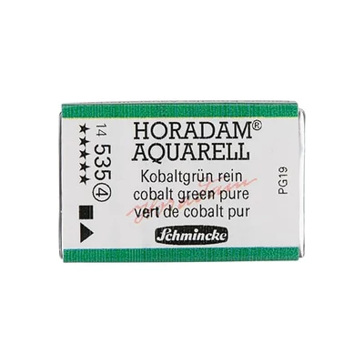 Schmincke Horadam akvarel boja, 1/1 svilenkasta, granulacija - 535, kobaltno zelena čista