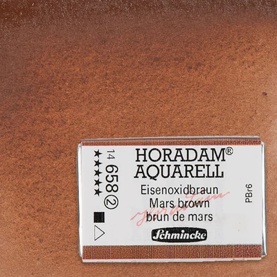 Schmincke Horadam akvarel boja, 1/1 svilenkasta, granulacija - 658, mars smeđa