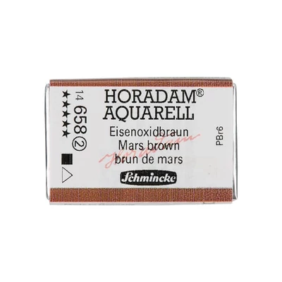 Schmincke Horadam akvarel boja, 1/1 svilenkasta, granulacija - 658, mars smeđa