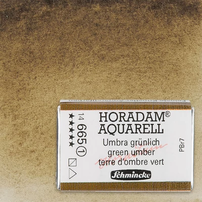 Schmincke Horadam akvarel boja, 1/1 svilenkasta, granulacija - 665, zelena umbra