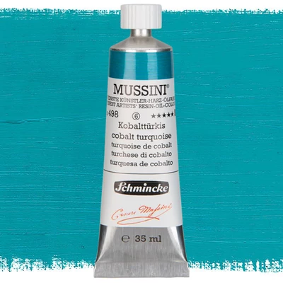 Schmincke Mussini uljana boja, 35 ml - 498, cobalt turquoise