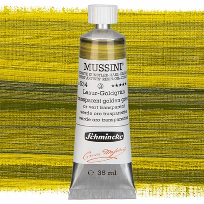 Schmincke Mussini uljana boja, 35 ml - 534,translucent golden green