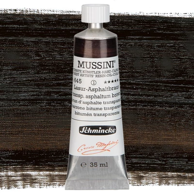 Schmincke Mussini uljana boja, 35 ml - 645, asphaltum brown transparent
