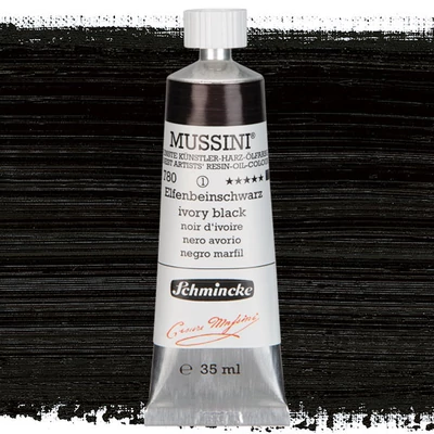 Schmincke Mussini uljana boja, 35 ml - 780, ivory black