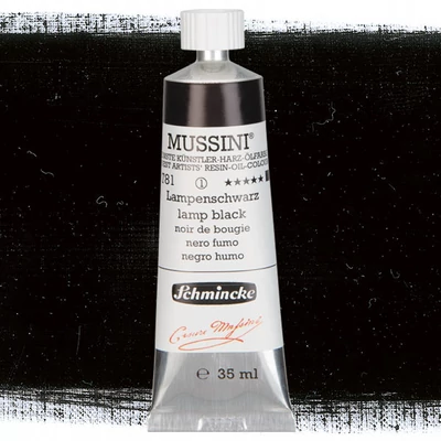 Schmincke Mussini uljana boja, 35 ml - 781, lamp black