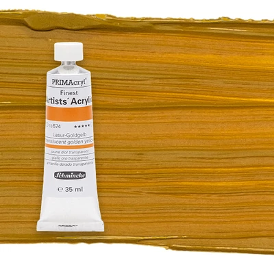 Schmincke PRIMAcryl akrilna boja, 35 ml - 674, translucent golden yellow