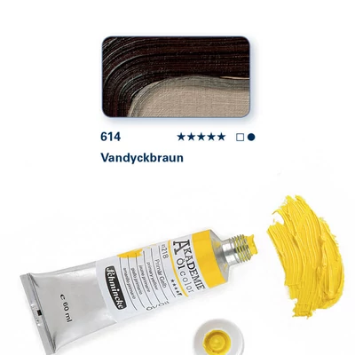 Schmincke Akademie uljana boja, 60 ml - 614, vandyck brown