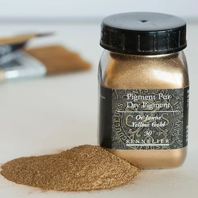 Sennelier pigment - 30, yellow gold, 90 g