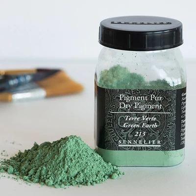 Sennelier pigment - 13, green earth, 120 g
