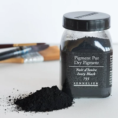 Sennelier pigment - 55, ivory black, 120 g
