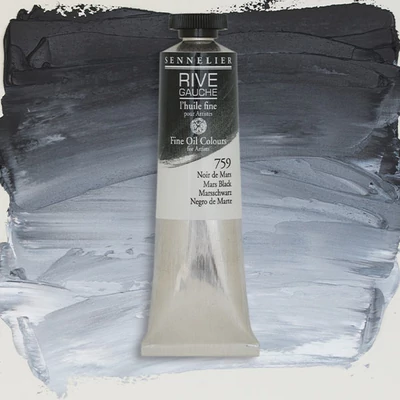 Sennelier Rive Gauche uljana boja, 40 ml - 759, Mars black